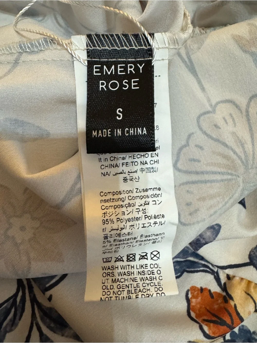 Emery Rose Floral Tiered Boho Smock Dress Small - Picture 3 of 7